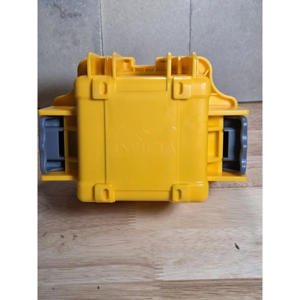Invicta Yellow Hard Plastic Watch Storage Case Box Only Foam Interior